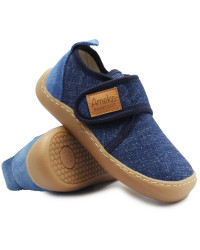 Kapcie Chłopięce Do Szkoły i Przedszkola Elastyczne Barefoot Ameko Piko Jeans