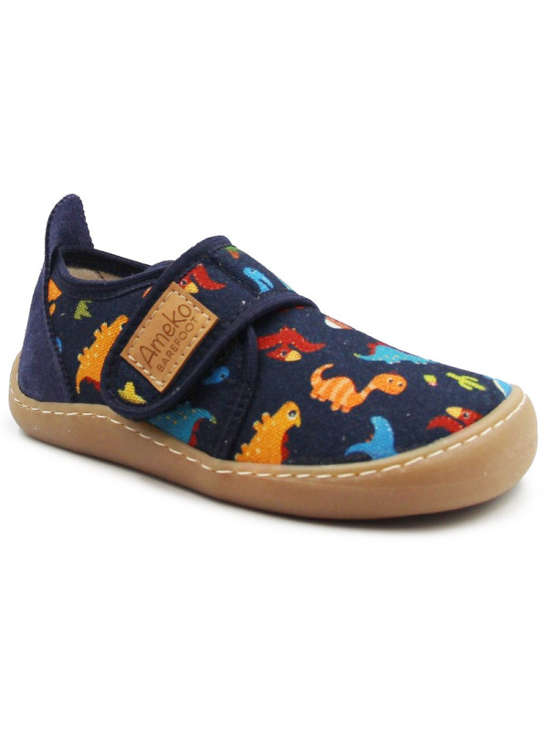 Kapcie Na Zmianę Dla Chłopca Barefoot Dinozaury Do Przedszkola i Szkoły Ameko Piko Dino