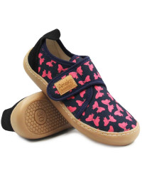 Kapcie Dla Dziewczynki Do Szkoły i Przedszkola Barefoot Ameko Piko Kokardki