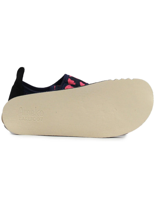 Kapcie Dla Dziewczynki Do Szkoły i Przedszkola Barefoot Ameko Piko Kokardki