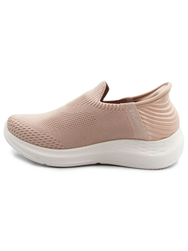 Damskie Buty Na Wiosnę Sportowe Skechers Wojtyłko 7A25388R Pudrowy Róż Do szkoły