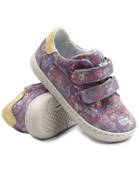 Buty Dla Dziewczynki Na Wiosnę Jamet 2219 Fioletowe w Kwiatki