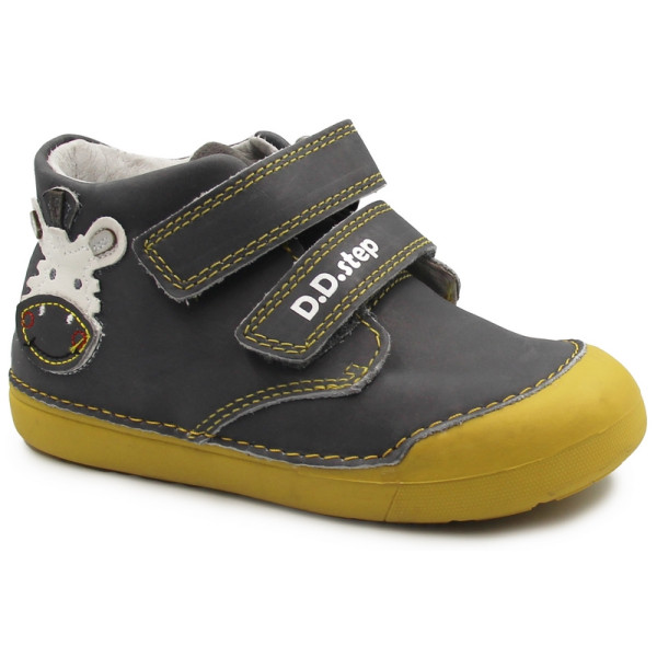 Buty Na Jesień Dla Chłopca Na Rzep Zebra DD Step s066-375B Dark Grey