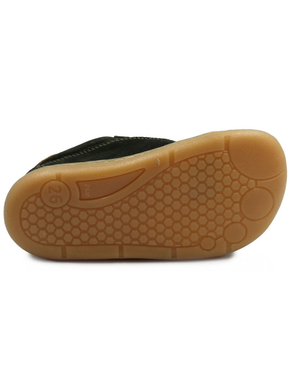 Chłopięce Buty Na Wiosnę Barefoot Jamet 2219 Zielony Welur