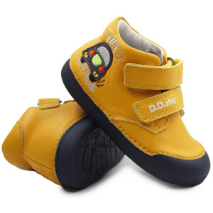 Chłopięce Buty Na Wiosnę z Autkiem DD STEP s066-396B Yellow