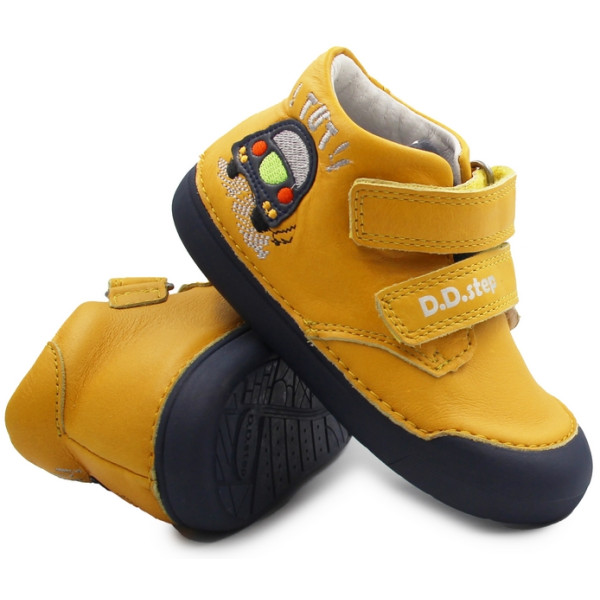 Chłopięce Buty Na Jesień z Autkiem DD STEP s066-396B Yellow