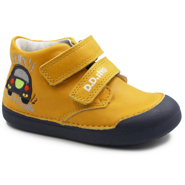 Chłopięce Buty Na Jesień z Autkiem DD STEP s066-396B Yellow