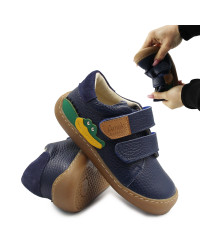 Buty Na Wiosnę Dla Chłopca Półbuty Barefoot Ameko Otis Croco Navy