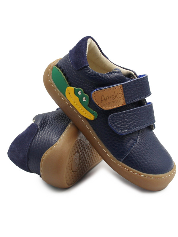 Buty Na Jesień Dla Chłopca Półbuty Barefoot Ameko Otis Croco Navy