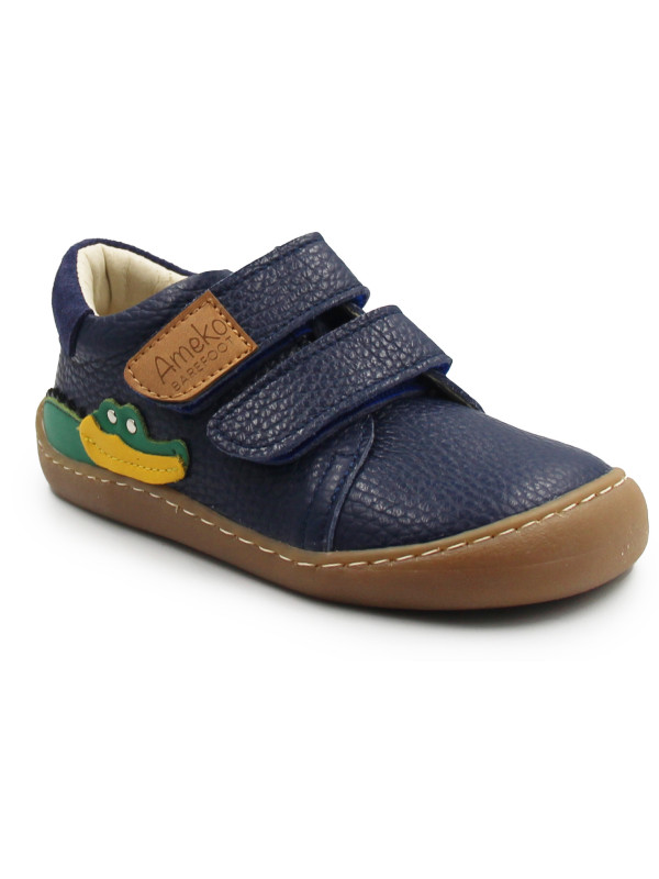 Buty Na Wiosnę Dla Chłopca Półbuty Barefoot Ameko Otis Croco Navy