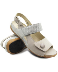 Sandały Damskie Na Lato Waldlaufer 342002 Srebrne