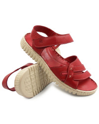 Komfortowe sandały damskie na lato ze skóry naturalnej Manitu 910145-04