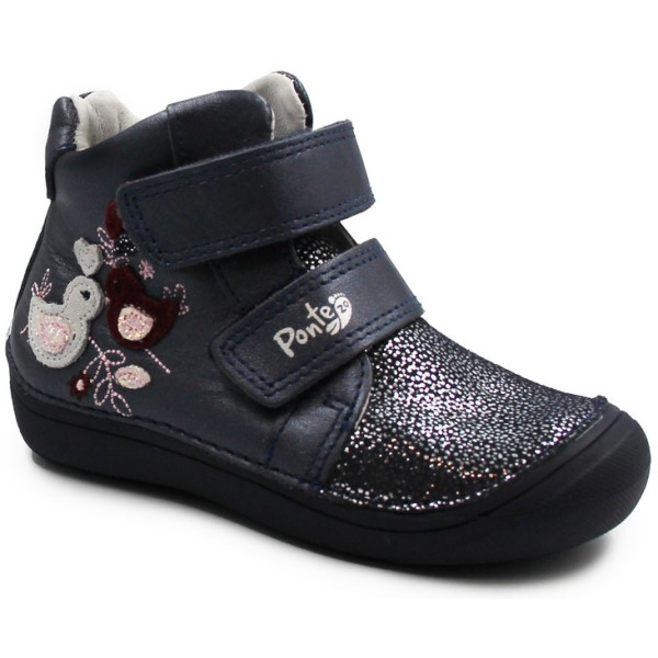 Metaliczne Buty Dla Dziewczynki na Jesień Kaczuszka Ponte da06-3-834