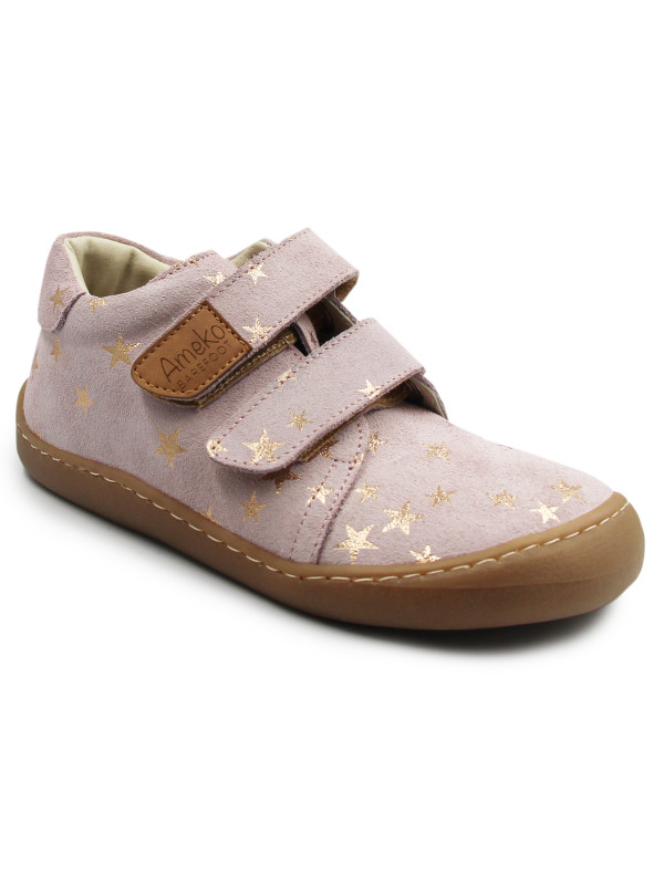 Buty Na Wiosnę Dla Dziewczynki Barefoot Ameko Pudrowe Gwiazdki