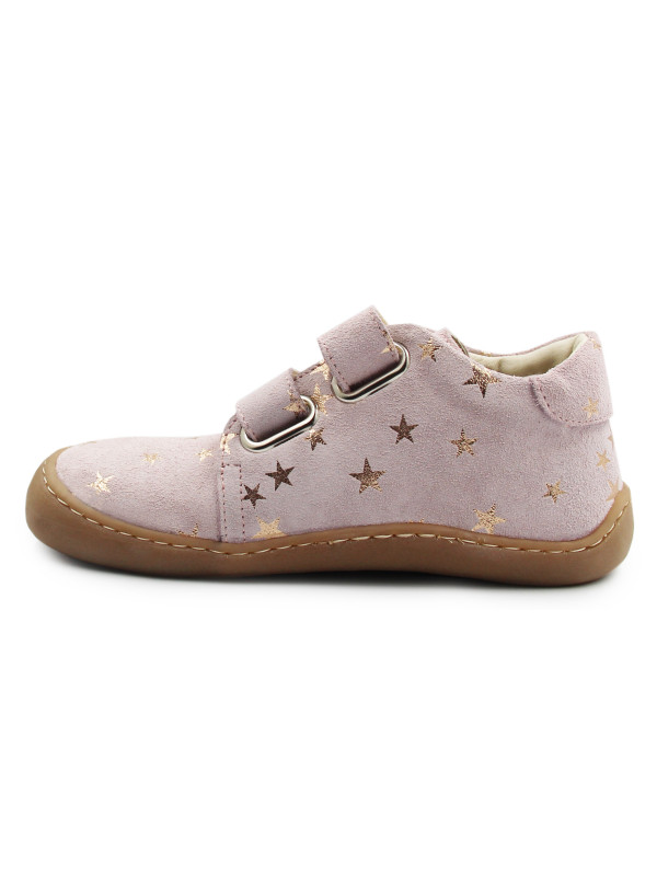 Buty Na Jesień Dla Dziewczynki Barefoot Ameko Pudrowe Gwiazdki