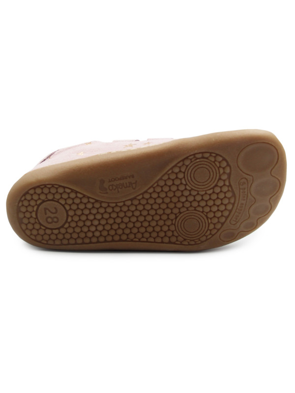 Buty Na Wiosnę Dla Dziewczynki Barefoot Ameko Pudrowe Gwiazdki