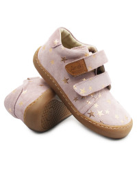 Buty Na Wiosnę Dla Dziewczynki Barefoot Ameko Pudrowe Gwiazdki