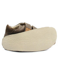Chłopięce Buty Na Jesień Półbuty z Misiem Barefoot Ameko Otis Lion Taupe