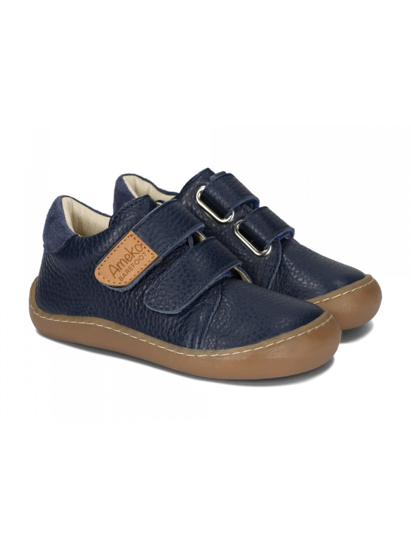 Chłopięce Półbuty Na Jesień Granatowe Na Rzep Barefoot Ameko Otis Navy