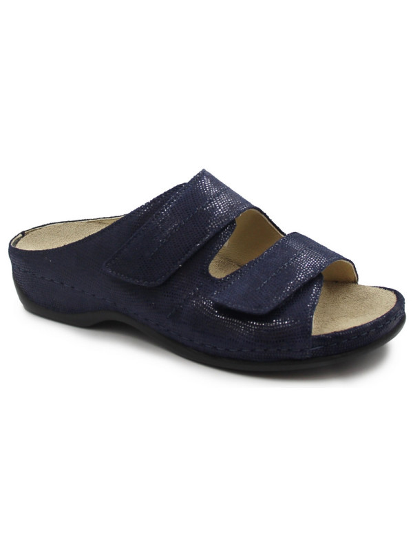 Klapki dla seniorek na lato na szerokie stopy Berkemann Daria 01002-335