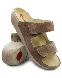 Klapki ze skóry naturalnej na lato dla kobiet Berkemann Winona 01466-446