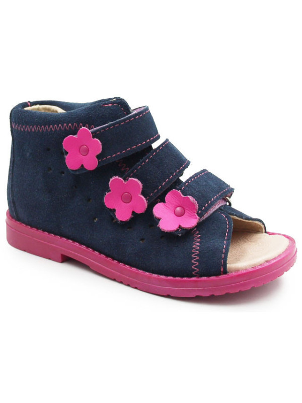 Kapcie dla dziewczynek do przedszkola szkoły z wysokim zapiętkiem Dawid 007