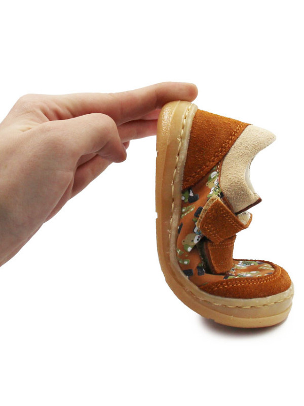 Dziecięce Buty Na Wiosnę w Misie Barefoot Jamet 1126 Rudy Miś