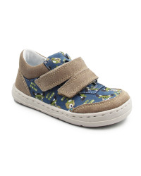 Dziecięce Buty Jesienne Na Rzep Barefoot w Misie Jamet 1126 Niebieski Miś