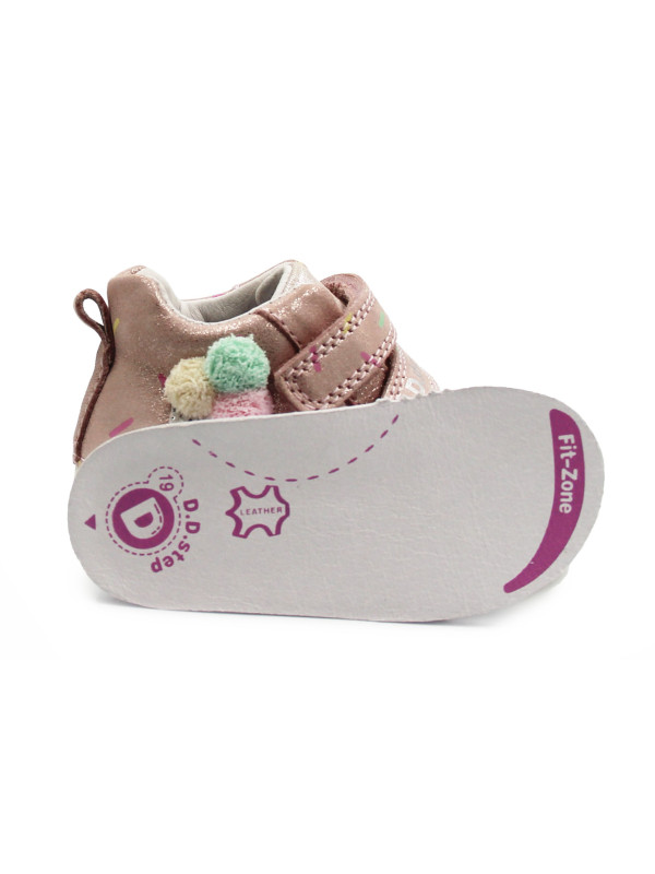 Buty Dla Dziewczynki Na Wiosnę Błyszczące DD STEP S015-51219B Metalic Pink