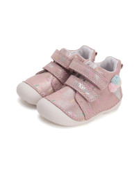 Buty Dla Dziewczynki Na Jesień Błyszczące DD STEP S015-51219B Metalic Pink