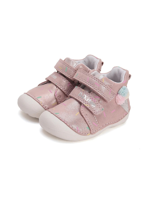 Buty Dla Dziewczynki Na Wiosnę Błyszczące DD STEP S015-51219B Metalic Pink
