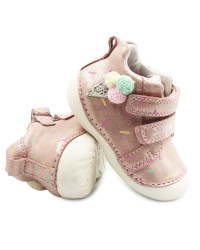 Buty Dla Dziewczynki Na Jesień Błyszczące DD STEP S015-51219B Metalic Pink