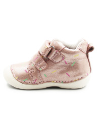 Buty Dla Dziewczynki Na Jesień Błyszczące DD STEP S015-51219B Metalic Pink
