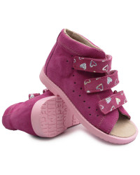 Sandały ortopedyczne dla dziewczynki z usztywnionym wysokim zapiętkiem Dawid 009