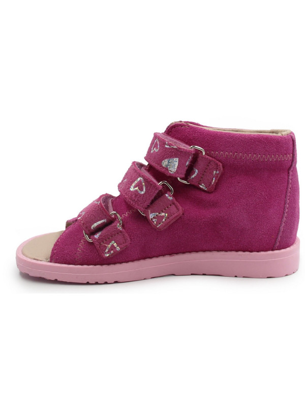 Sandały ortopedyczne dla dziewczynki z usztywnionym wysokim zapiętkiem Dawid 009