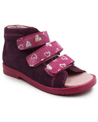 Sandałki ortopedyczne dla dziewczynek do przedszkola z obcasem Thomasa Dawid 003