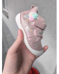 Buty Dla Dziewczynki Na Jesień Błyszczące DD STEP S015-51219B Metalic Pink