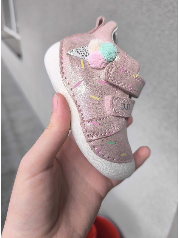 Buty Dla Dziewczynki Na Jesień Błyszczące DD STEP S015-51219B Metalic Pink