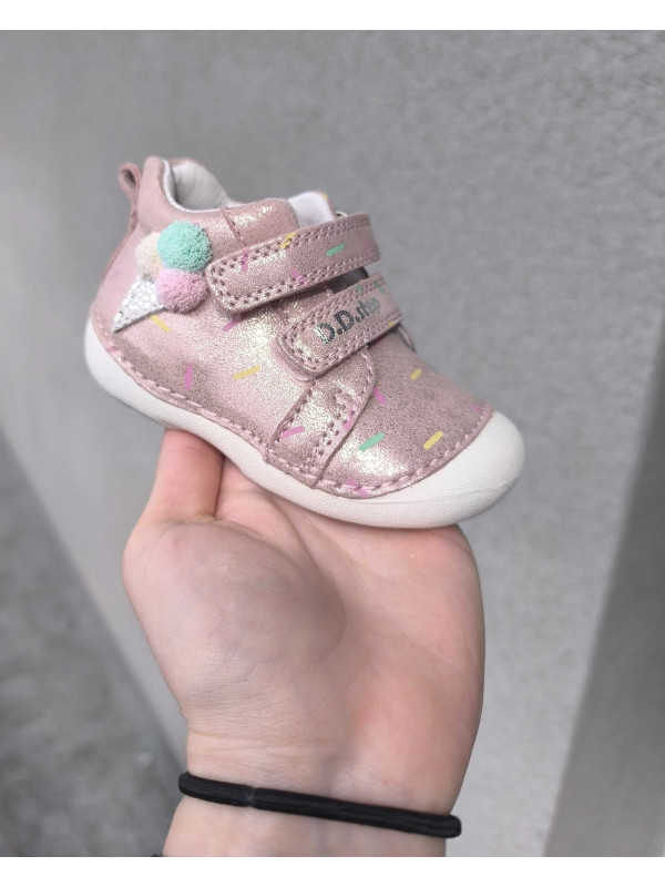 Buty Dla Dziewczynki Na Jesień Błyszczące DD STEP S015-51219B Metalic Pink