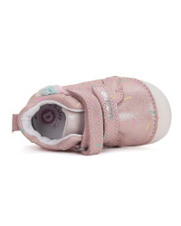 Buty Dla Dziewczynki Na Wiosnę Błyszczące DD STEP S015-51219B Metalic Pink
