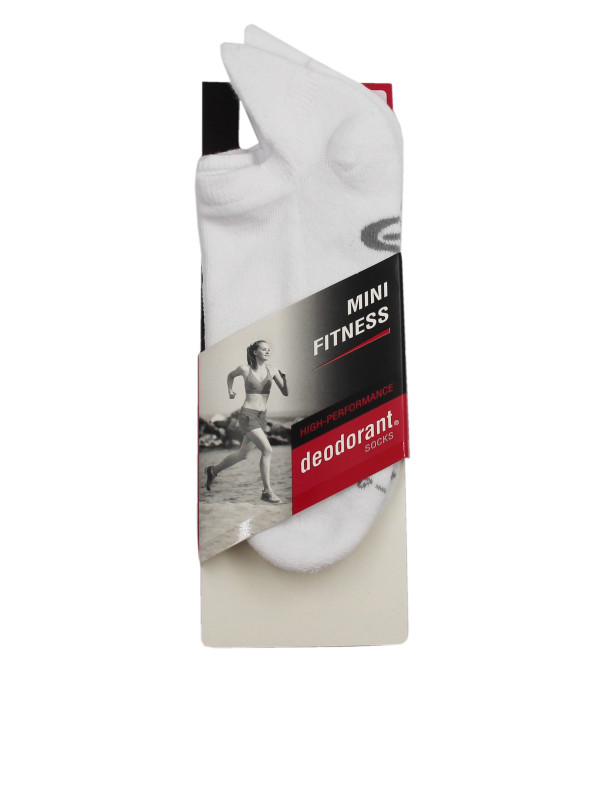 Białe Skarpety Krótkie Stopki Mini Fitness Deodorant