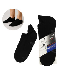 Czarne Skarpety Stopki Antyzapachowe Sportowe Mini Sport Deodorant