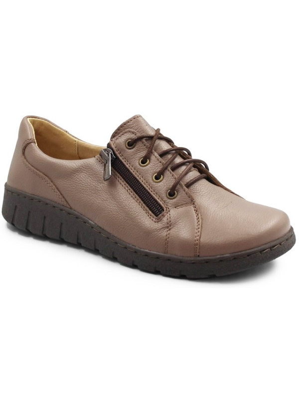 Eleganckie Buty Na Jesień Damskie Skórzane Helios 429 Brąz