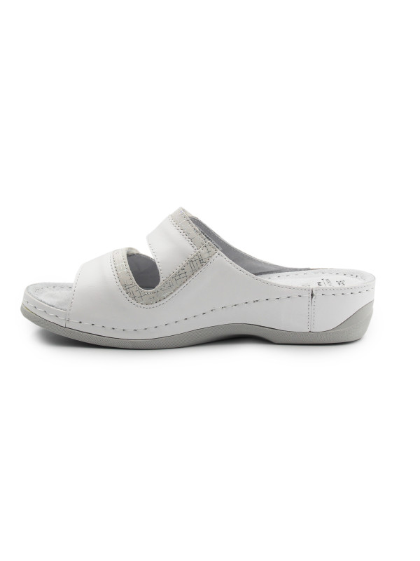 Białe Klapki Damskie Do Pracy Batz Rea