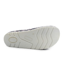 Klapki Damskie Do Pracy Ze Skóry Naturalnej Helios 288 w Kwiaty