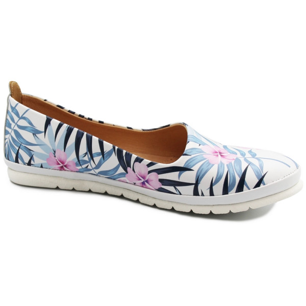 Wygodne balerinki ze skóry naturalnej do pracy na lato Dlastopy 01