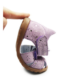 Sandałki Dla Dziewczynki Połsandały Zabudowana Pięta Ameko Lilac Fleck