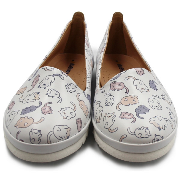 Baleriny dla kobiet na wiosnę ze skóry naturalnej Dlastopy 05