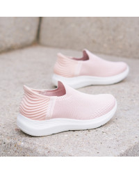 Damskie Buty Na Wiosnę Sportowe Skechers Wojtyłko 7A25388R Pudrowy Róż Do szkoły