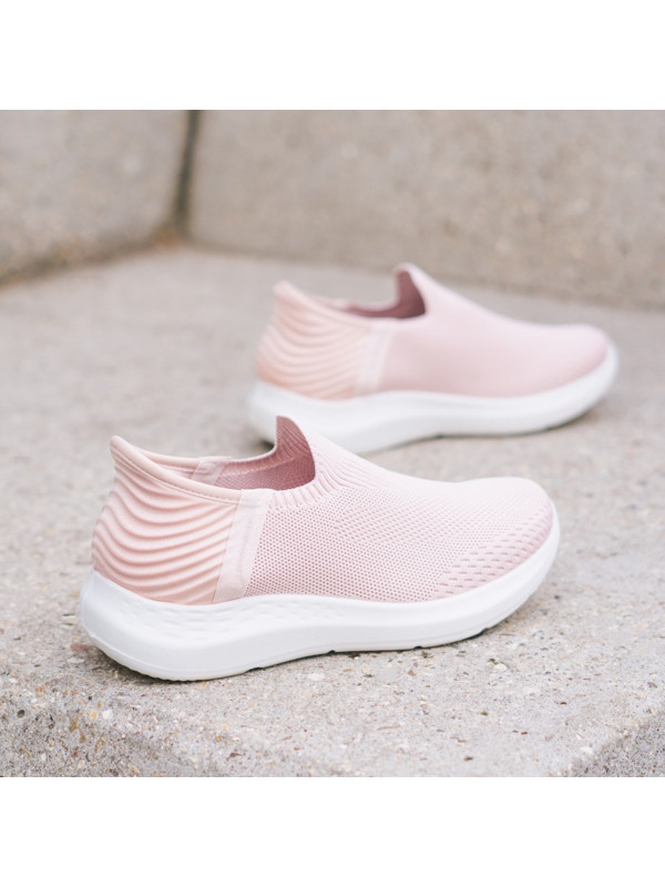 Damskie Buty Na Wiosnę Sportowe Skechers Wojtyłko 7A25388R Pudrowy Róż Do szkoły